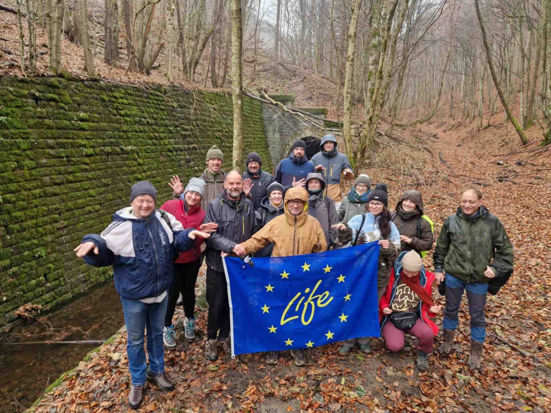 By the entrance to the Dielik tunnel, an extremely important wintering site for bats